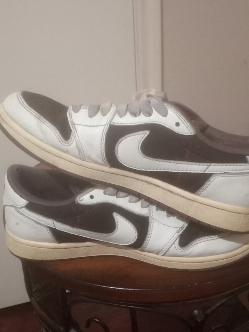Men's Jordan 1 Retro Low OG SP Travis Scott Reverse Mocha Size 7, PREOWNED - Picture 12 of 16